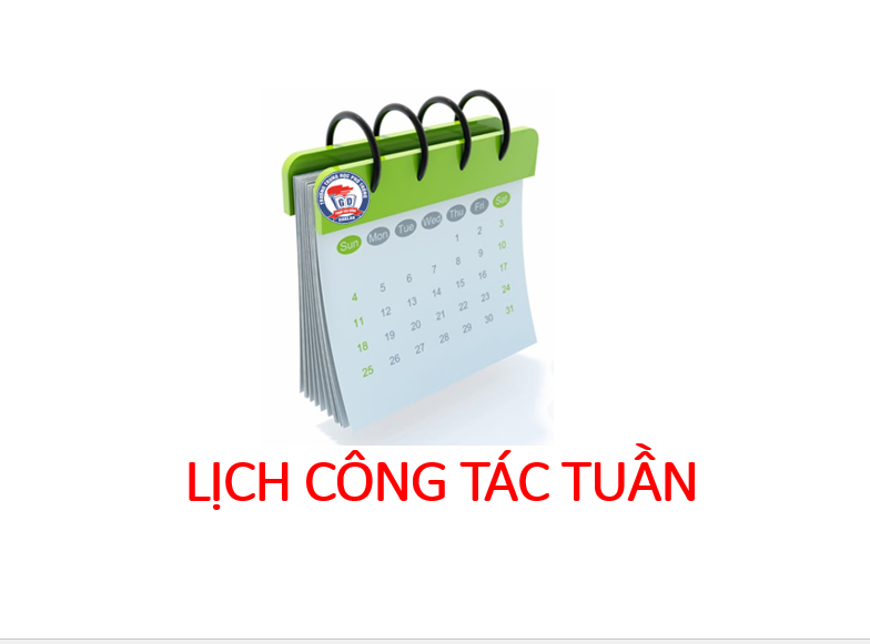 LỊCH CÔNG TÁC TUẦN